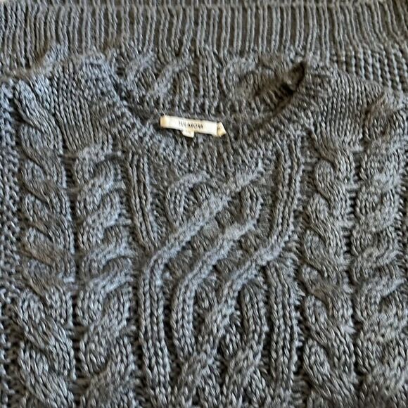 Tularosa x REVOLVE Sweater Womens Angie Cable Knit XSmall Grey Wool‎ Blend - Picture 4 of 7